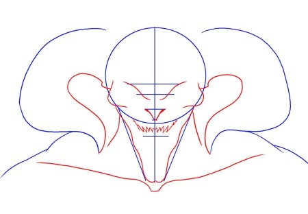 Пошаговый рисунок дьявола