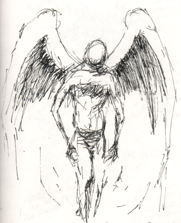 Демон рисунок карандашом