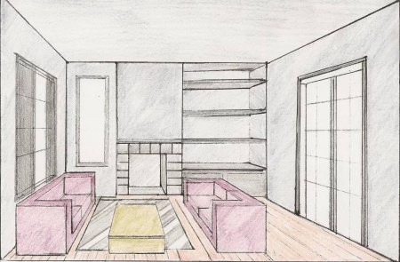 Интерьер комнаты изо