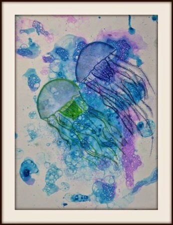 Рисование мыльными пузырями море