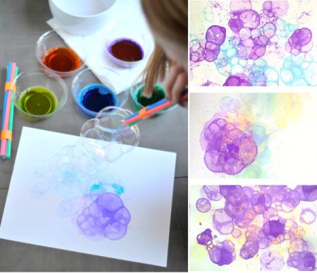 Рисование рисование мыльными пузырями