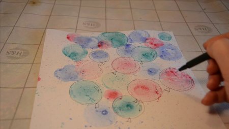 Мыльные пузыри рисунок маркерами