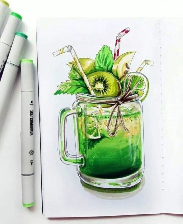 Рисование скетч маркерами для детей