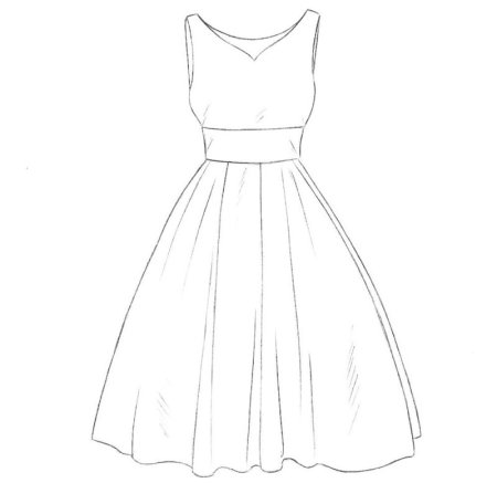 Платья для срисовки