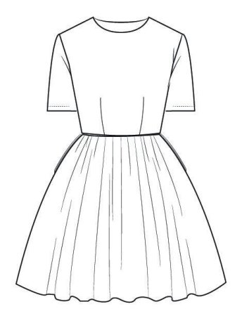 Платье срисовка легко