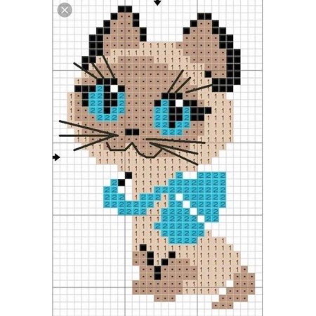 Котенок Гав крестиком