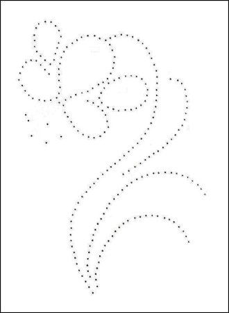 Трафарет для вышивки изонитью