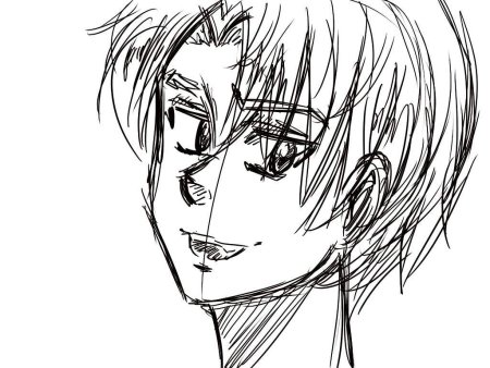 Аниме лицо мальчика для срисовки