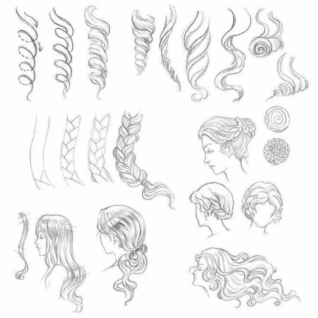 Прически зарисовки