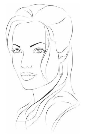 Нарисовать женское лицо