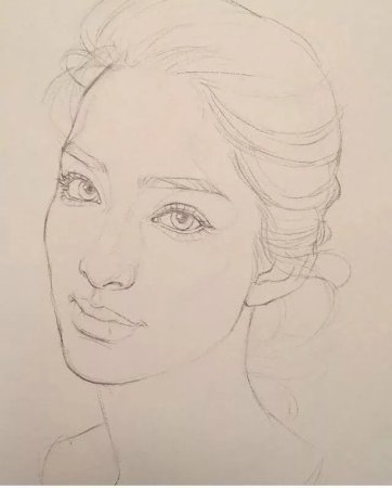 Набросок лица легкий