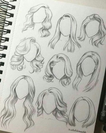 Прически карандашом