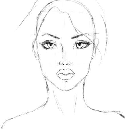 Рисунок лица карандашом для начинающих