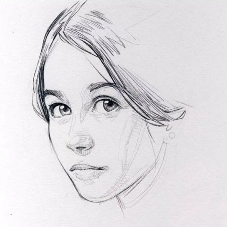 Лицо карандашом