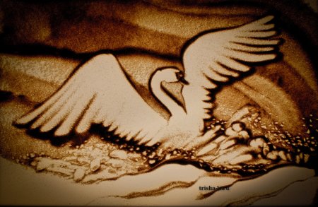 Рисование песком цветы