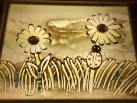 Рисование песком для детей