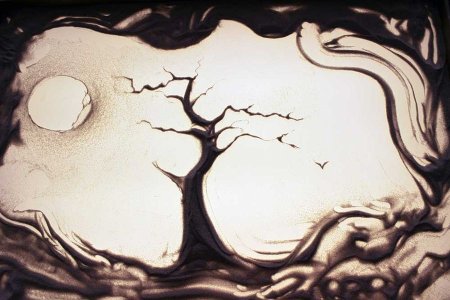 Рисование песком для детей