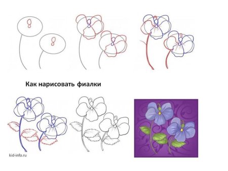 Схемы рисования цветов