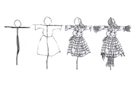 Рисование чучела Масленицы