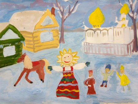 Масленица рисунок