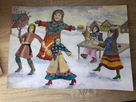 Масленица в цвете красками