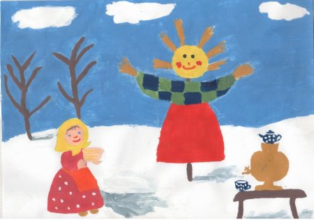 Масленица рисунок для детей