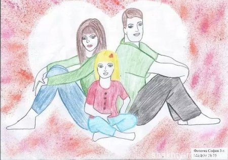 Рисунок семьи легкий