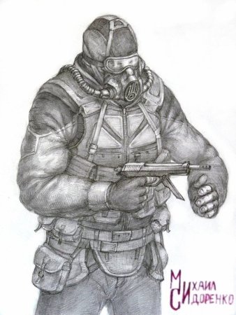 МОНОЛИТОВЕЦ сталкер для срисовки