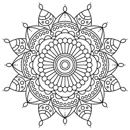 Раскраска Мандала