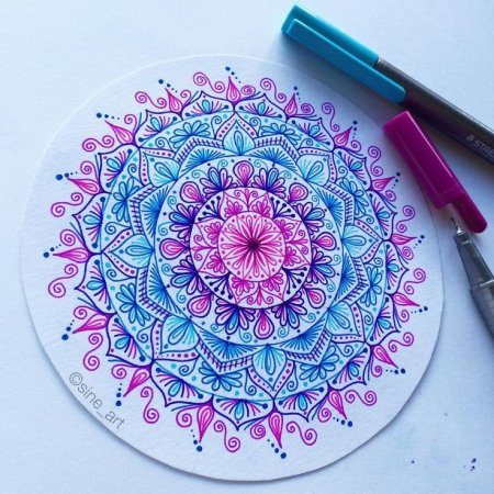 Мандала поэтапное рисование