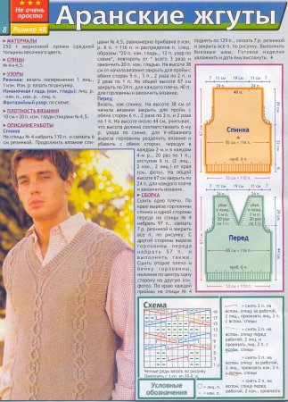 Вязаные мужские жилеты и безрукавки спицами схемы