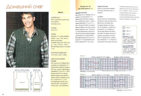 Вязать мужскую безрукавку спицами схемы и описание