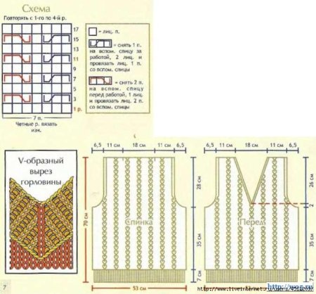 Мужской вязаный жилет спицами 60-62 размера