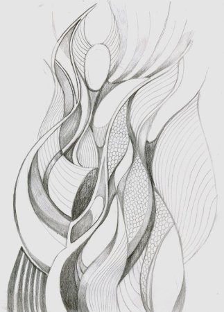 Абстракция карандашом