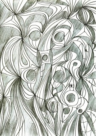 Абстракция карандашом