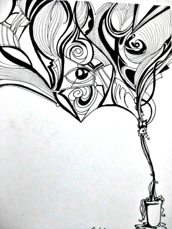 Абстрактное рисование карандашом