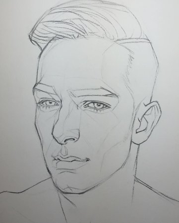 Портрет мужчины карандашом