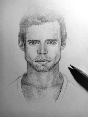 Портрет мужчины карандашом
