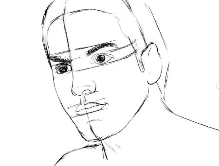 Лицо человека карандашом