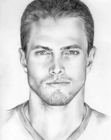 Керем Бурсин портрет карандашом