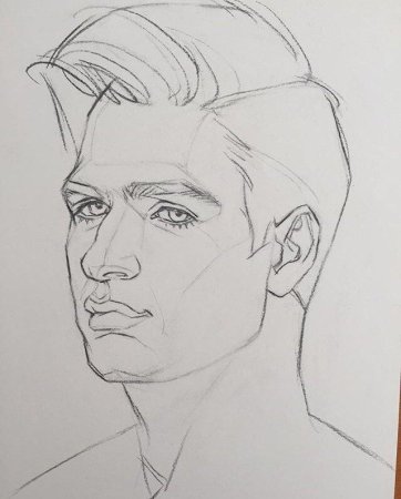 Портрет мужчины карандашом