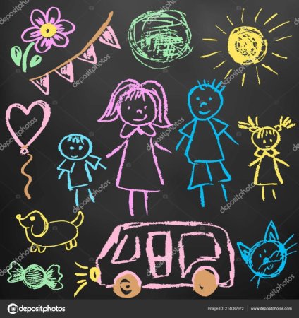 Рисунки мелом