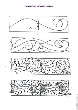 Абрамцево-Кудринская резьба эскизы