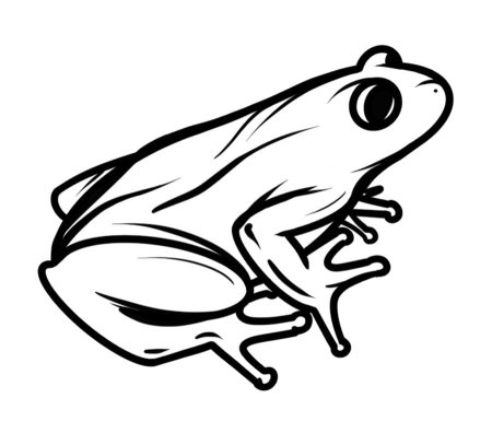 Лягушка рисунок карандашом