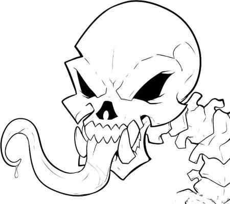 Череп карандашом