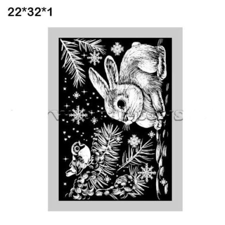 Гравюра на картоне животные