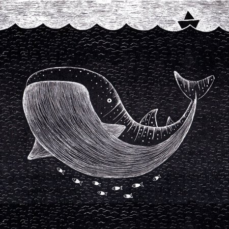 Граттаж кит