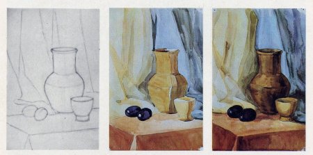 Рисование простого натюрморта