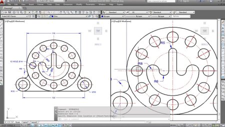 Упражнения чертежи AUTOCAD