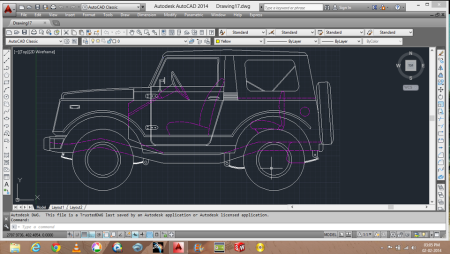 2d модель отвертки в AUTOCAD